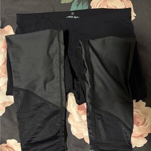 Sweaty Betty Black Mesh Panel Power7/8 Leggings